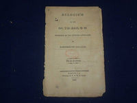 1809 EULOGIUM OF REV. JOHN SMITH - DARTMOUTH COLLEGE - J 4702