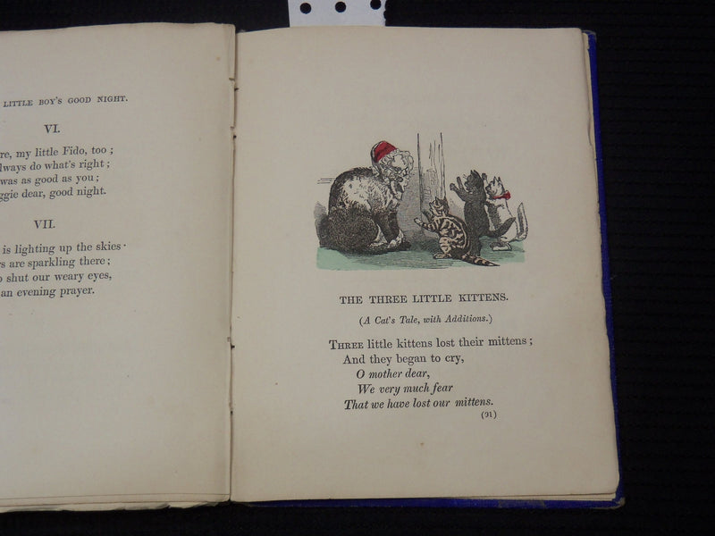 1856 LITTLE SONGS ILLUSTRATED BOOK BY MRS. FOLLEN - HARDCOVER - K 2199