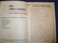 1956 REXALL FAMILY ALMANAC AND MOON BOOK SOFTCOVER -GLORIA DEHAVEN COVER- J 9769