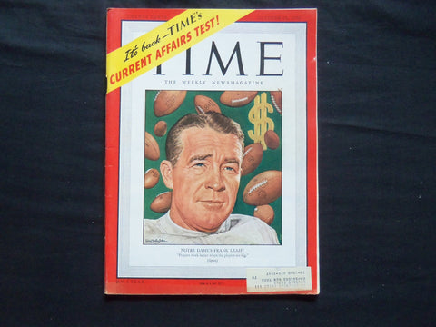 1946 OCTOBER 14 TIME MAGAZINE - NOTRE DAME'S FRANK LEAHY - T 1042