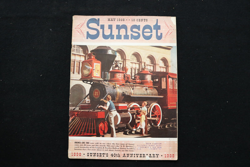 1938 MAY SUNSET MAGAZINE - ENGINES LIKE THIS COVER - E 10375