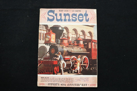 1938 MAY SUNSET MAGAZINE - ENGINES LIKE THIS COVER - E 10375