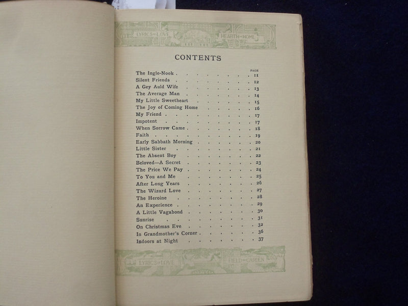 1901 LYRICS OF LOVE OF HEARTH & HOME HARDCOVER BOOK BY MARGARET SANGSTER-KD 8425
