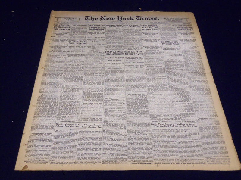 1932 APRIL 24 NEW YORK TIMES - SHAKESPEARE THEATRE OPENED - NT 4029