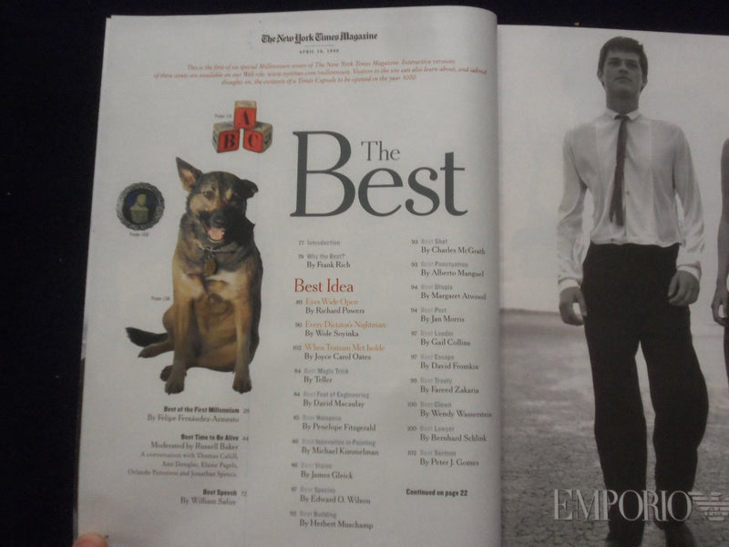 1999 APRIL 18 THE NEW YORK TIMES MAGAZINE -BEST STORIES OF 1,000 YEARS- ST 1952M