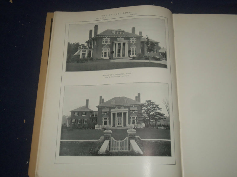 1908 JULY THE BRICKBUILDER MAGAZINE - AN ARCHITECTURAL MONTHLY - ST 258H