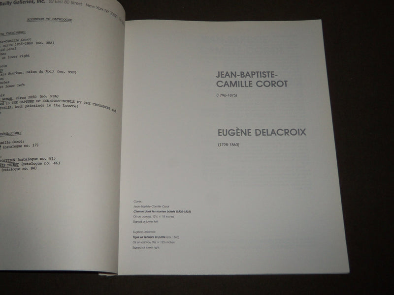 1986 COROT - DELACROIX SOFTCOVER ART CATALOG - GREAT PRINTS - KD 5068