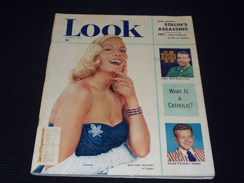 1952 OCTOBER 21 LOOK MAGAZINE - ROXANNE FRONT COVER - E 20418