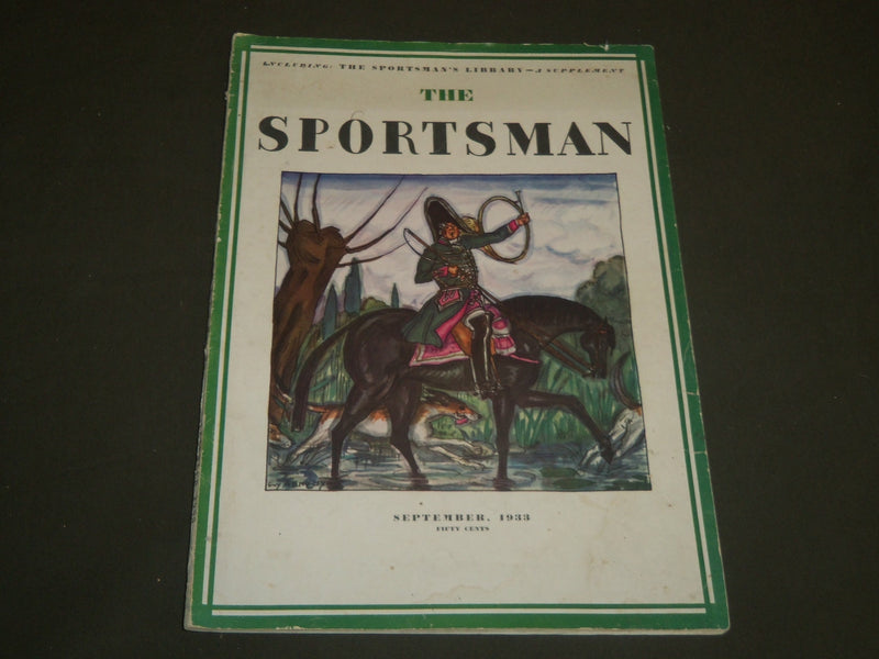 1933 SEPEMBER SPORTSMAN MAGAZINE - GREAT ADS & PHOTOS - B 6584
