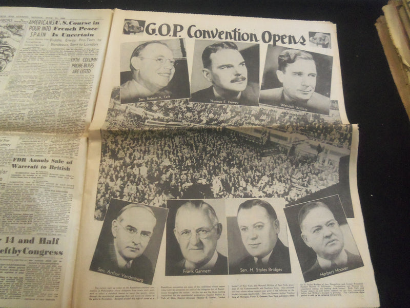 1940 JUNE 24 L. A. EVENING HERALD EXPRESS NEWSPAPER-ARMISTICE COMPLETED- NP 5740