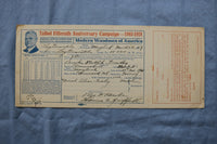1927 TALBOT 15TH ANNIVERSARY CAMPAIGN APPLICATION - MODERN WOODMEN - K 3135