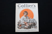 1920 APRIL 10 COLLIER'S MAGAZINE - BOY WITH RABBIT IN GARDEN COVER - E 10979