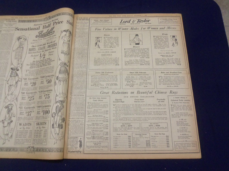 1920 NOVEMBER 7 NEW YORK TIMES - HYLAN THREATENED WITH GRAFT GRILL - NT 8447