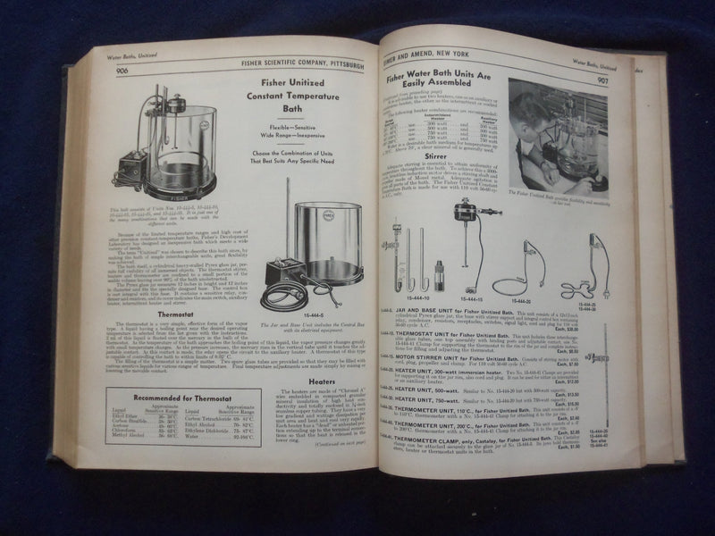 1942 ELMER AND AMEND FISHER SCIENTIFIC COMPANY HARDCOVER CATALOG - R 98A