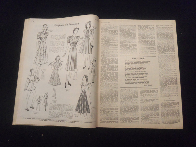 1939 JULY 29 LE SAMEDI MAGAZINE - SHIRELY TEMPLE COVER - FRENCH TEXT - B 439X