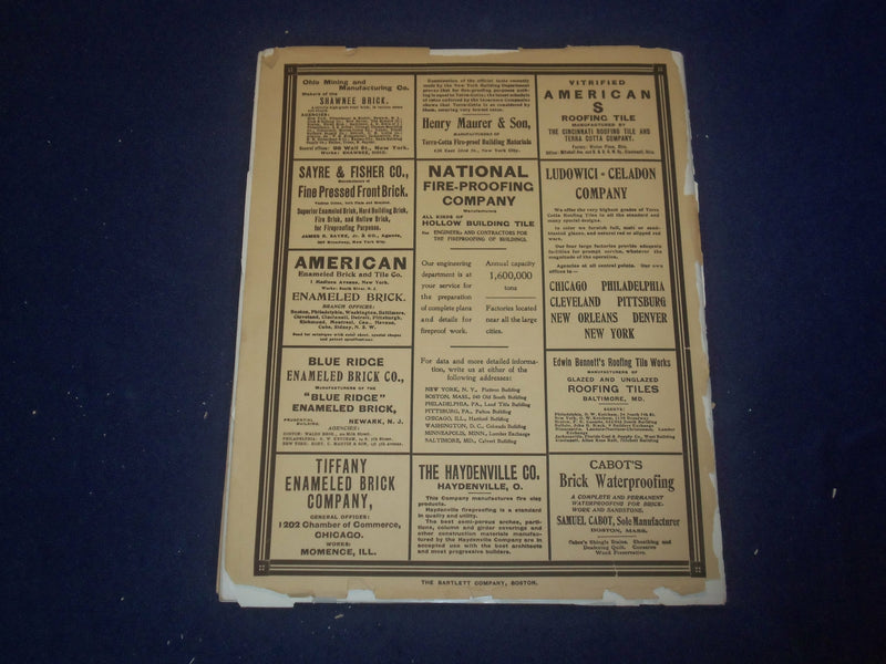 1907 FEBRUARY THE BRICKBUILDER MAGAZINE - AN ARCHITECTURAL MONTHLY - ST 528P