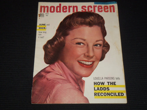 1955 MAY MODERN SCREEN MAGAZINE - LOUELLA PARSONS COVER - E 12290