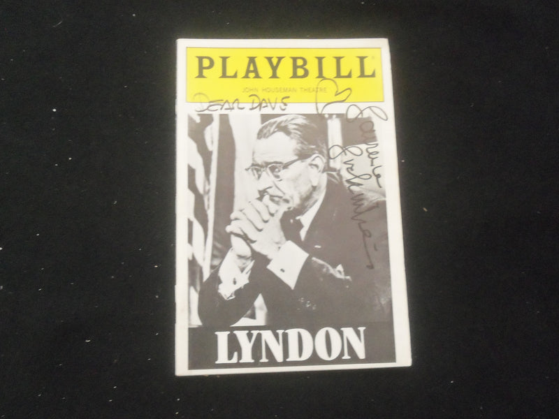 1991 LYNDON PLAYBILL - LAURENCE LUCKINBILL SIGNED COVER - J 8226