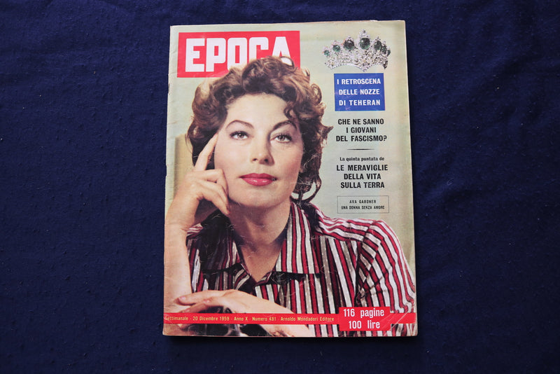 1959 DECEMBER 20 EPOCA MAGAZINE - AVA GARDNER COVER - E 23461
