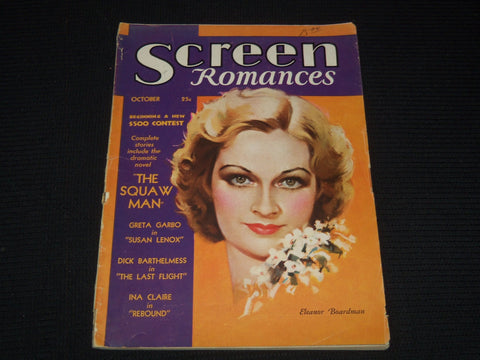 1931 OCTOBER SCREEN ROMANCES MAGAZINE - ELEANOR BOARDMAN - E 16337