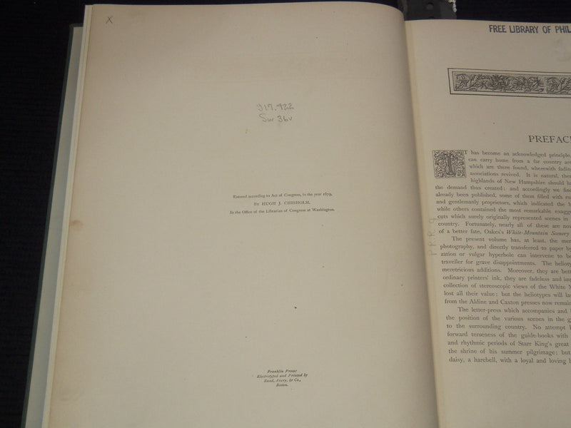 1879 VIEWS IN THE WHITE MOUNTAINS VOLUME BY M. F. SWEETSER - KD 1422A