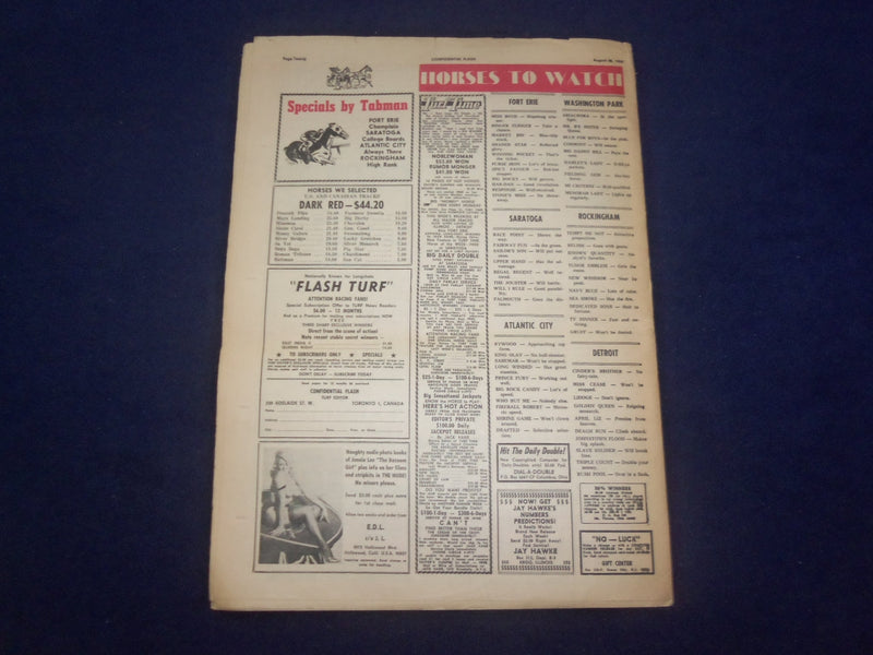 1965 AUGUST 28 FLASH NEWSPAPER - I DELIVERED MY OWN INFANT - NP 6947