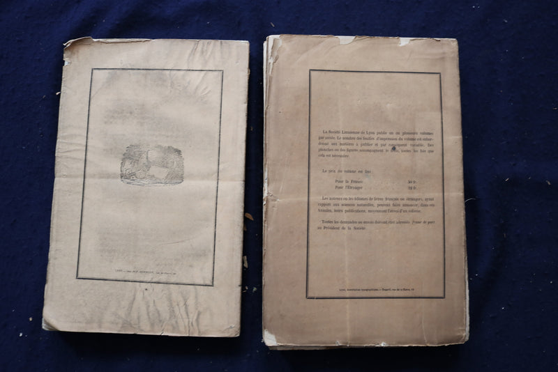 1847-1894 ANNALES DE LA SOCIETE LINNEENNE DE LYON BOUND VOLUMES-LOT OF 13-O 3495