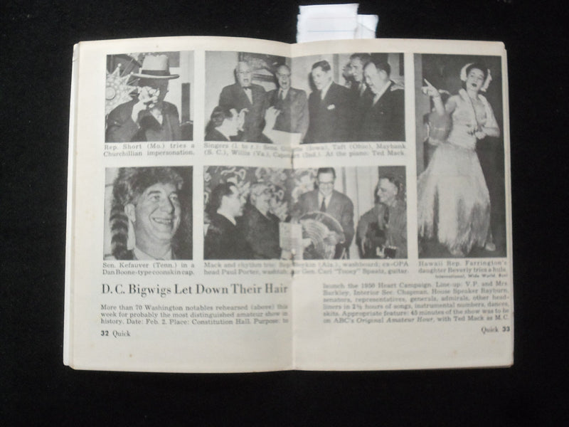 1950 FEBRUARY 6 QUICK MAGAZINE - INGRID BERGMAN COVER - J 9976