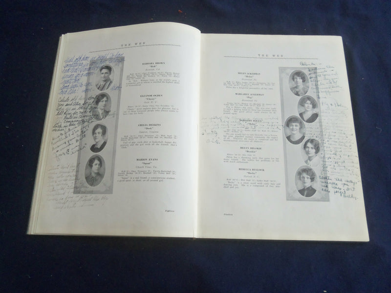 1927 THE WEB MARJORIE WEBSTER SCHOOL YEARBOOK - WASHINGTON, DC - YB 2719