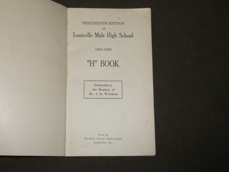 1935-1937 LOUISVILLE MALE HIGH 