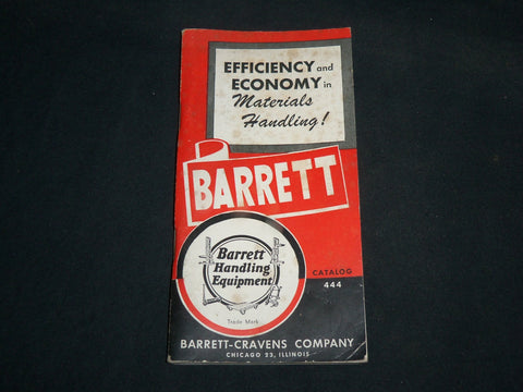 1940'S BARRETT CRAVENS COMPANY EQUIPMENT HANDLING CATALOGUE - J 6685