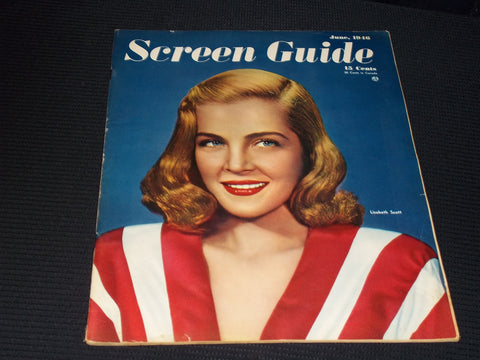 1946 JUNE SCREEN GUIDE MAGAZINE - LIZABETH SCOTT FRONT COVER - E 20121
