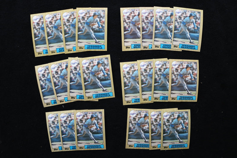 FERNANDO VALENZUELA 1987 TOPPS BASEBALL CARDS-CARD #410 - NM-MT -LOT OF 22- #209