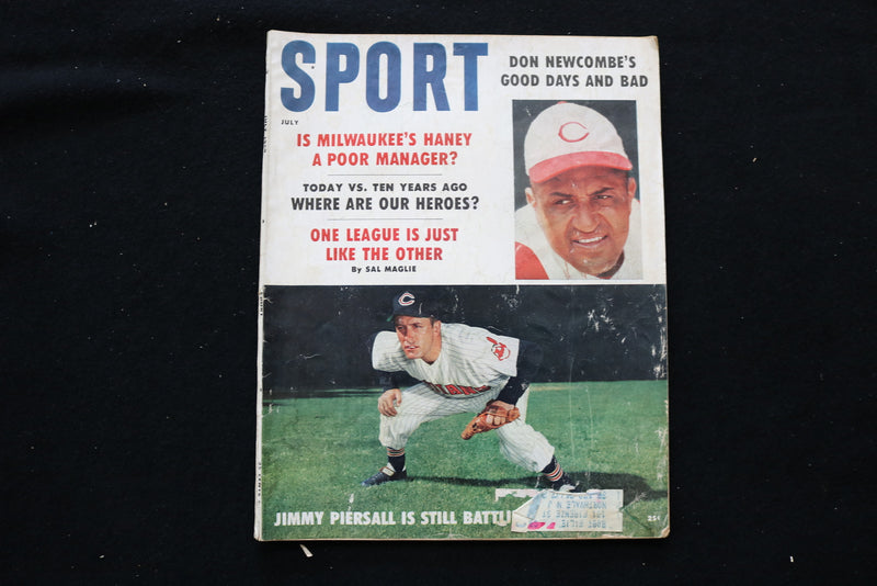 1959 JULY SPORT MAGAZINE - JIMMY PIERSALL- DON NEWCOMBE COVER - ST 1010X