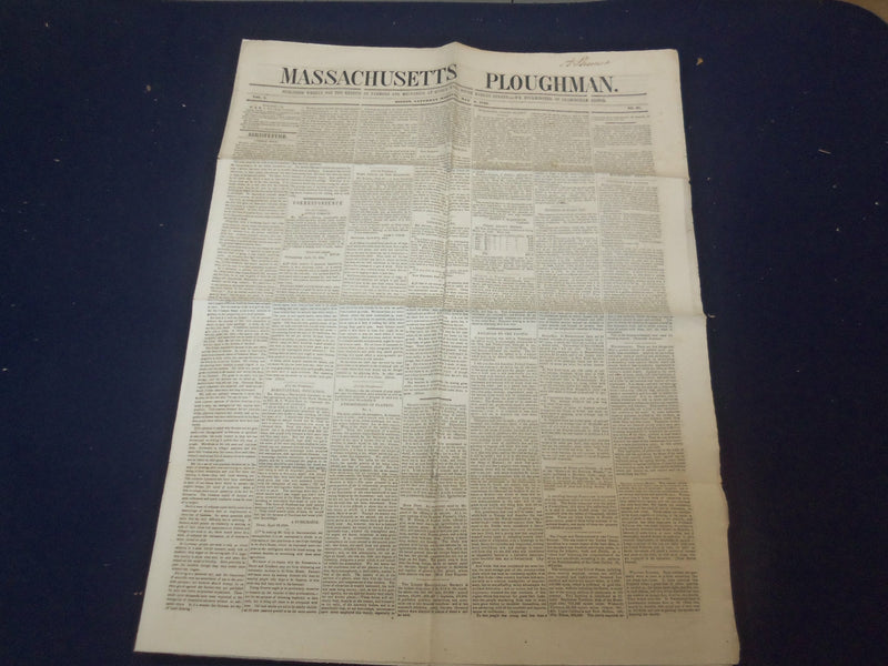 1849 MAY 5 MASSACHUSETTS PLOUGHMAN NEWSPAPER - FREEMONT'S SECOND LETTER- NP 5167