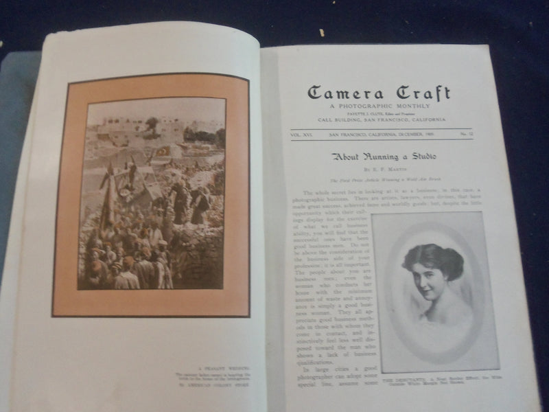 1909 DECEMBER CAMERA CRAFT MAGAZINE - SAN FRANCISCO - PHOTOS & ADS - SP 9336F