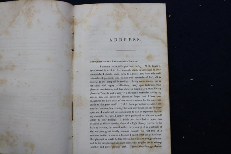 1839-40 PHILOMATHEAN SOCIETY MT. SAINT MARY'S COLLEGE SOFTCOVER -LOT OF 2- K 849