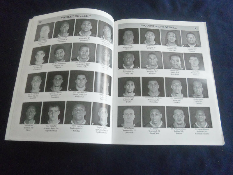 2005 OCTOBER 29 FOOTBALL PROGRAM -SALISBURY UNIV VS WESLEY COLLEGE - SP 1217O