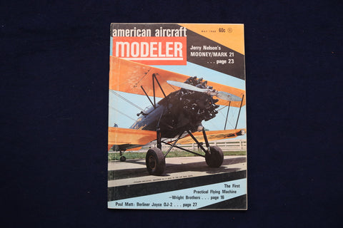 1968 MAY AMERICAN AIRCRAFT MODELER MAGAZINE - PITCAIRN MAILWING COVER - E 11344