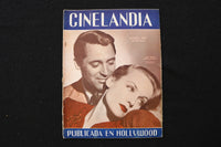1939 AUGUST CINELANDIA MAGAZINE - CARY GRANT & CAROLE LOMBARD COVER - E 25083