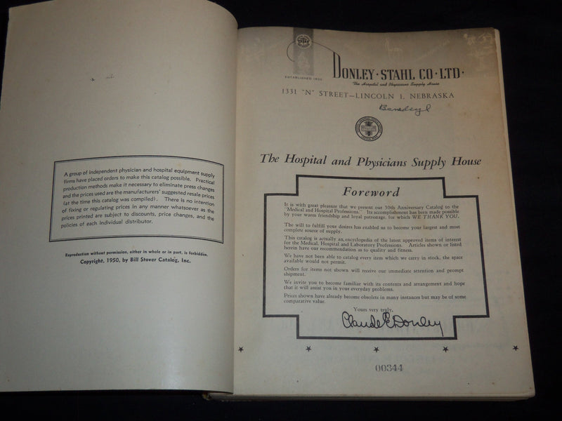 1950 DONLEY -STAHL COMPANY CATALOGUE - LINCOLN NEBRASKA - J 8495F