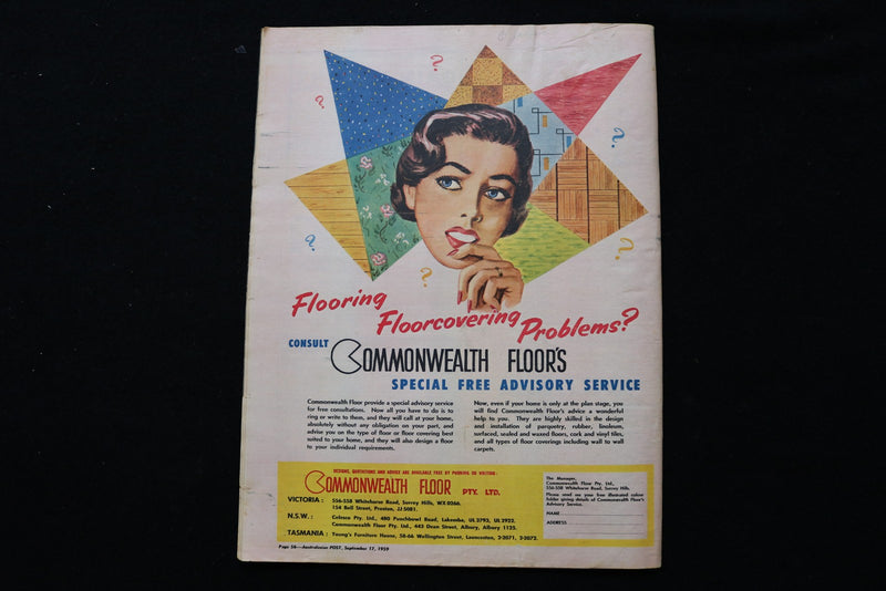1959 SEP 17 AUSTRALASIAN POST MAGAZINE - MARILYN MONROE PHOTOS INSIDE - E 25235