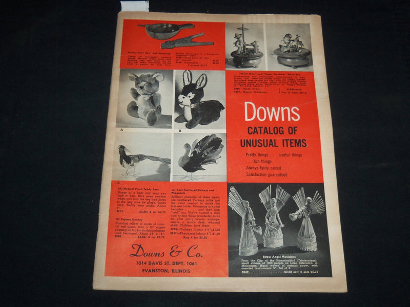 1961 DOWNS & CO. CATALOG OF UNUSUAL ITEMS CATALOG - EVANSTON, ILLINOIS - J 9182