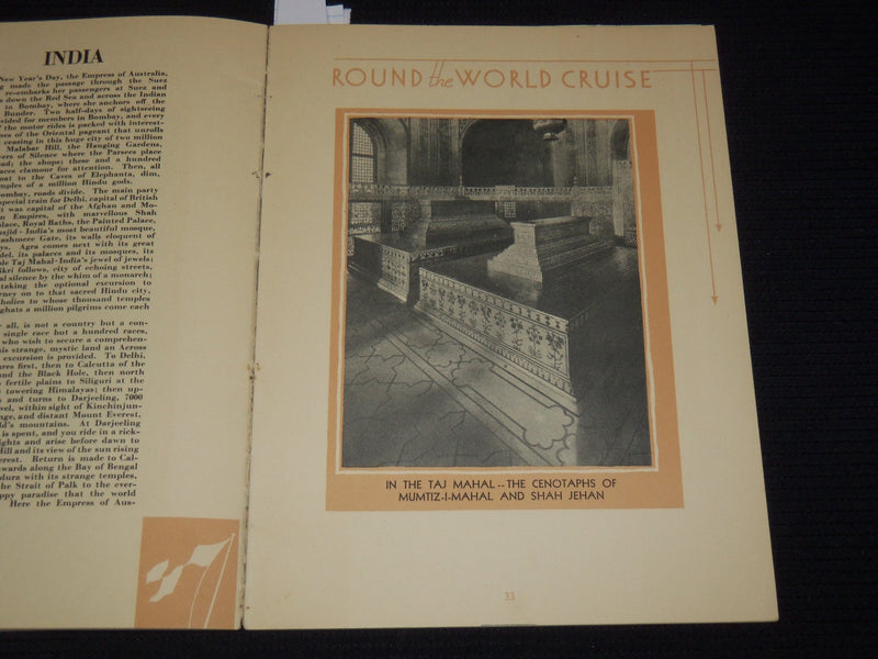 1930-1931 8TH ANNUAL CANADIAN PACIFIC ROUND THE WORLD CRUISE - J 9554