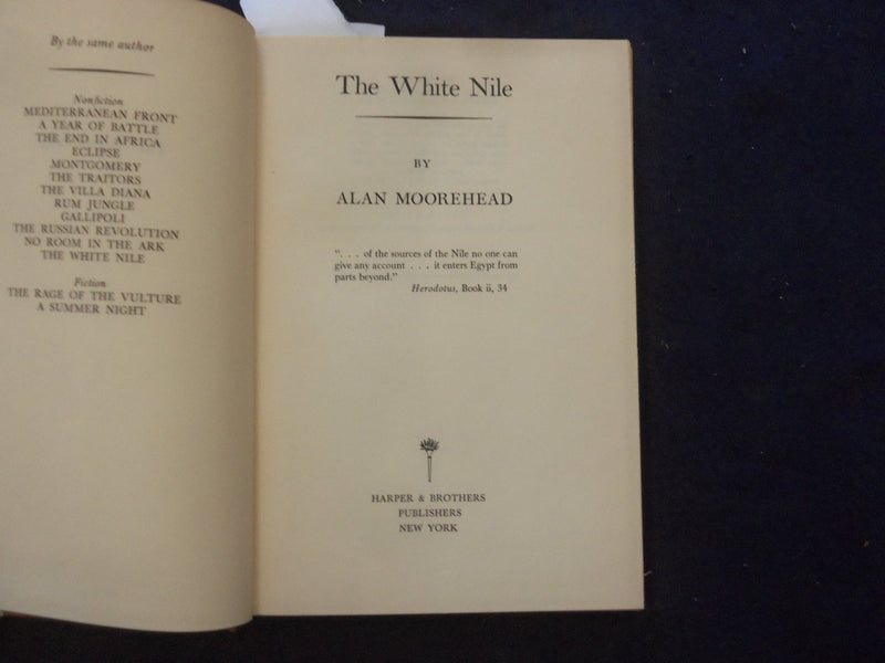 1960 THE WHITE NILE HARDCOVER BOOK BY ALAN MOOREHEAD - KD 8255