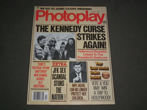 1976 APRIL PHOTOPLAY MAGAZINE - JOHN F. KENNEDY - KENNEDY CURSE - M 226
