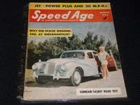 1953 AUGUST SPEED AGE MAGAZINE - NICE RACING FRONT COVER - E 1997