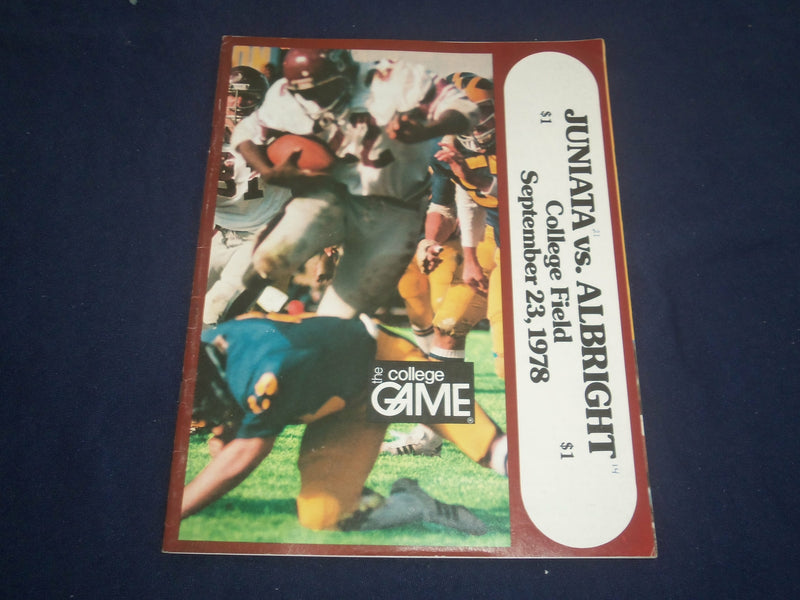 1978 SEPTEMBER 23 ALBRIGHT COLLEGE AT JUNIATA COLLEGE FOOTBALL PROGRAM - ST 880W