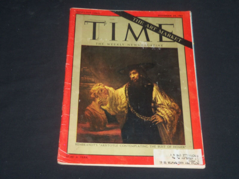 1961 NOVEMBER 24 TIME MAGAZINE - REMBRANDT'S ARISTOTLE - T 1822