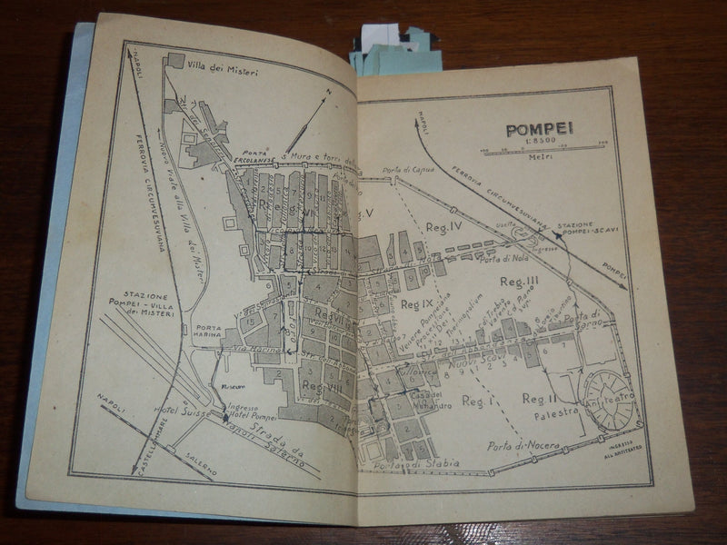 1945 POMPEII GUIDE BOOK - AMEDEO MAIURI - GREAT PLATES - FOURTH EDITION - K 1281